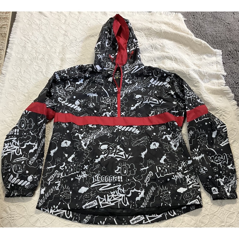 Screenshot Light Windbreaker Hip Hop Urban Comic Street Art Hoodie 2XL W POCKETS